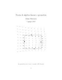 cover of the book Teoria di Geometria ed algebra lineare