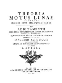 cover of the book Theoria motus Lunae