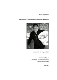 cover of the book Amerindian Leadership in Guianese Amazonia