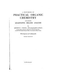 cover of the book Vogels textbook of practical organic chemistry: Including qualitative organic analysis