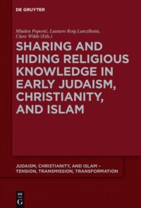 cover of the book Sharing and Hiding Religious Knowledge in Early Judaism, Christianity, and Islam