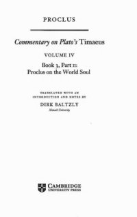 cover of the book Proclus: Commentary on Plato’s Timaeus Book 3: Volume 4: Proclus on the World Soul Part 2