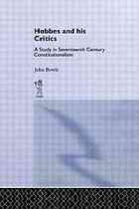 cover of the book Hobbes and his critics : a study in seventeenth century constitutionalism