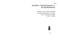 cover of the book Análise Combinatória e Probabilidade