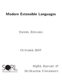 cover of the book Modern Extensible Languages