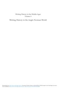 cover of the book Writing History in the Anglo-Norman World: Manuscripts, Makers and Readers, c.1066–c.1250