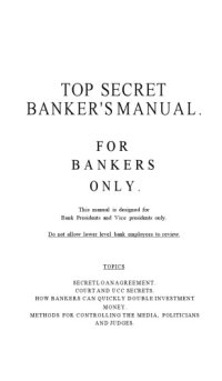 cover of the book Top Secret Banker’s Manual