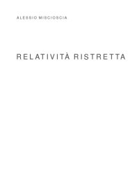 cover of the book Relatività ristretta