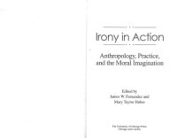 cover of the book Irony in Action: Anthropology, Practice, and the Moral Imagination