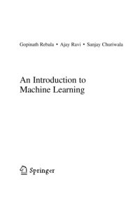 cover of the book An Introduction to Machine Learning