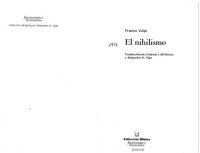 cover of the book El nihilismo