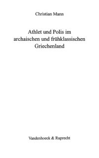 cover of the book Athlet und Polis im archaischen und frühklassischen Griechenland