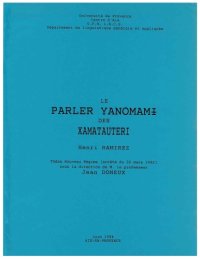 cover of the book Le Parler Yanomami des Xamatauteri