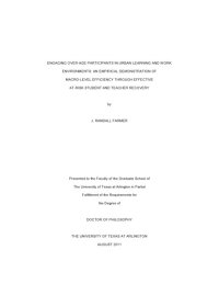 cover of the book Engaging over-age participants in urban learning and work environments: An empirical demonstration of macro-level efficiency through effective at-risk student and teacher recovery