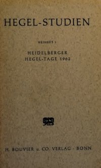 cover of the book Heidelberger Hegel-Tage 1962. Vorträge und Dokumete