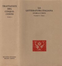 cover of the book La letteratura italiana. Storia e testi. Trattatisti del Cinquecento