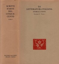 cover of the book La letteratura italiana. Storia e testi. Scritti d’arte del Cinquecento