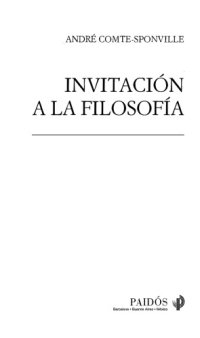 cover of the book Invitación a la filosofía