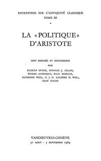 cover of the book La Politique d’Aristote