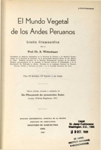 cover of the book El mundo vegetal de los Andes peruanos