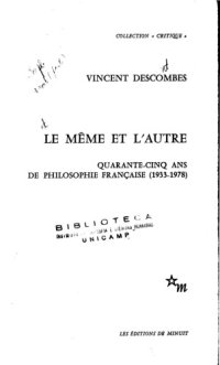 cover of the book Le même et l’autre : 45 ans de philosophie française (1933-1978)