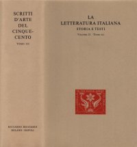 cover of the book La letteratura italiana. Storia e testi. Scritti d’arte del Cinquecento