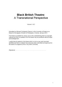 cover of the book Black British Theatre: A Transnational Perspective