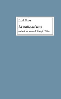 cover of the book La critica del testo