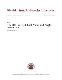 cover of the book The Old English Christ Poems and Anglo-Saxon Law