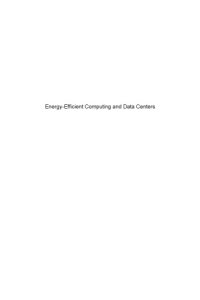 cover of the book Energy–Efficient Computing And Data Centers