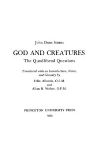 cover of the book God and Creatures. The Quadlibetal Questions