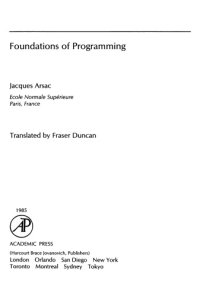 cover of the book Foundations of Programming