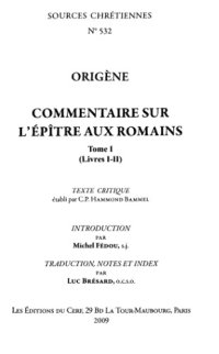 cover of the book Commentaire sur l’Epître aux Romains, Livres I-II, tome I