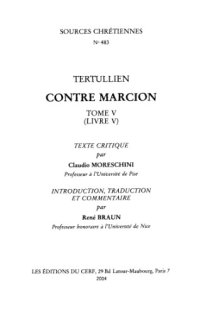 cover of the book Contre Marcion, Livre V, tome V