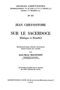 cover of the book Sur le sacerdoce (dialogue et homélie)