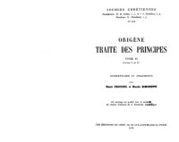 cover of the book Traité des principes, Livres I-II, tome II