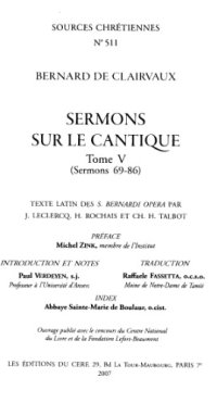 cover of the book Sermons sur le Cantique 69-86, tome V