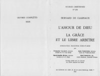 cover of the book L’Amour de Dieu et La Grâce et le Libre Arbitre