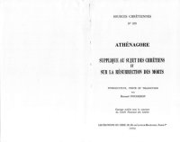 cover of the book Supplique au sujet des chrétiens et Sur la Résurrection