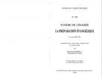 cover of the book Préparation évangélique, Livres XIV-XV