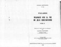 cover of the book Dialogue sur la vie de Jean Chrysostome, Lettre à Innocent. Synode du Chêne, tome II