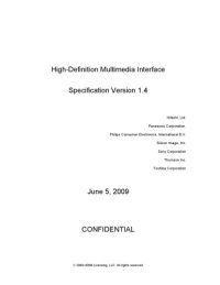 cover of the book High-Definition Multimedia Interface Specification Version 1.4