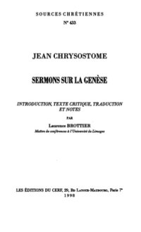 cover of the book Sermons sur la Genèse