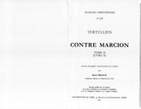 cover of the book Contre Marcion, Livre II, tome II