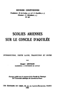 cover of the book Scolies ariennes sur le concile d’Aquilée