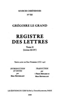 cover of the book Registre des lettres, Livres III-IV, tome II