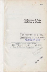 cover of the book Fundamentos de física estadísitica y térmica