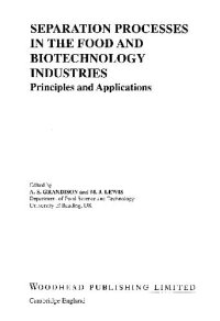 cover of the book Separation Processes in the Food and Biotechnology Industries: Principles and Applications