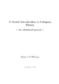 cover of the book A gentle introduction to category theory. The calculational approach