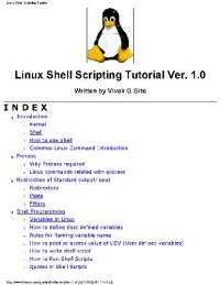 cover of the book Linux Shell Scripting Tutorial